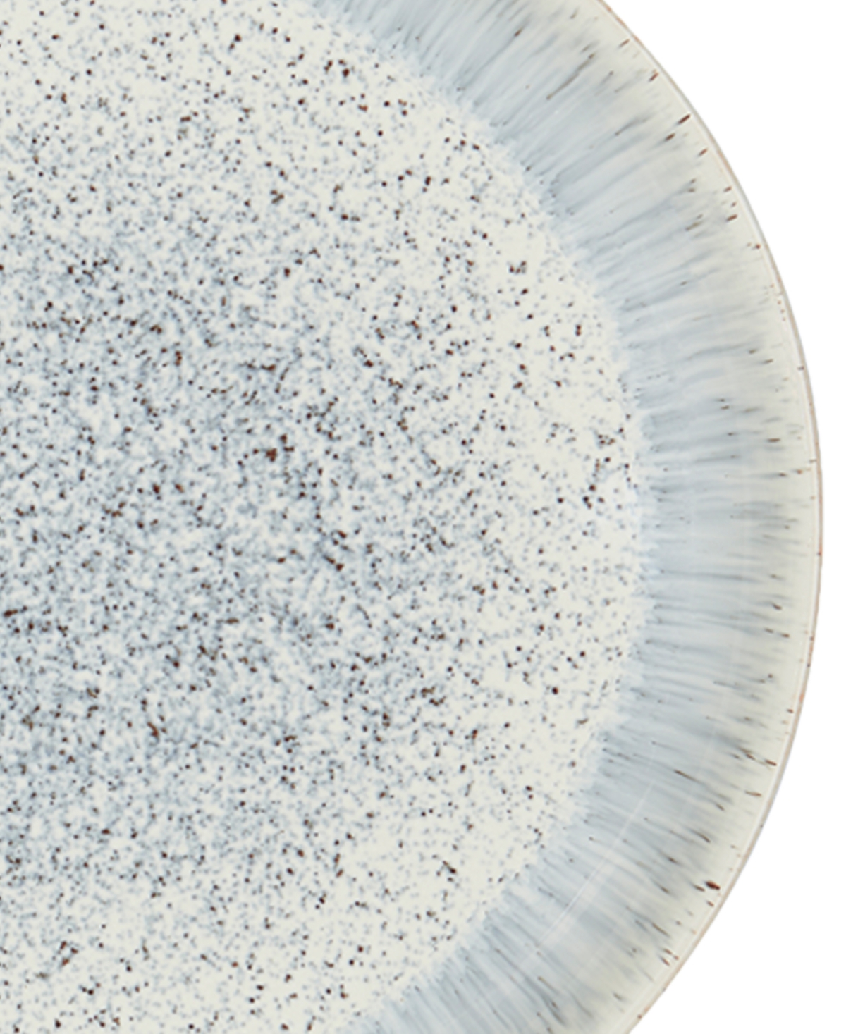 Denby Halo Speckle Set Of 4 Medium Plates In Blue,gray