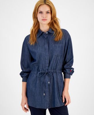 Tommy Jeans - Women's Drawstring-Waist Tunic Shirt