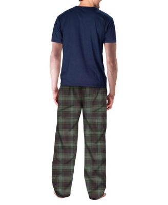 Men's Short Sleeve Flannel Pajama Set