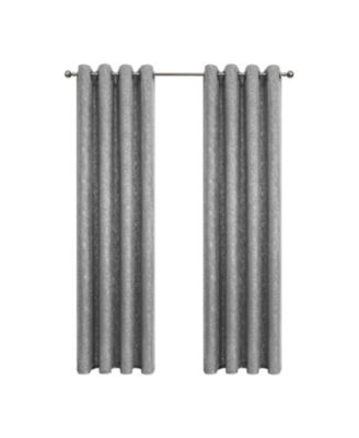 Montauk Accents 2 Piece Grommet Top Sparkly Metallic Light Filtering Window Curtains