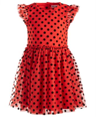 Epic Threads - Toddler & Little Girls Flocked-Dot Tulle Dress