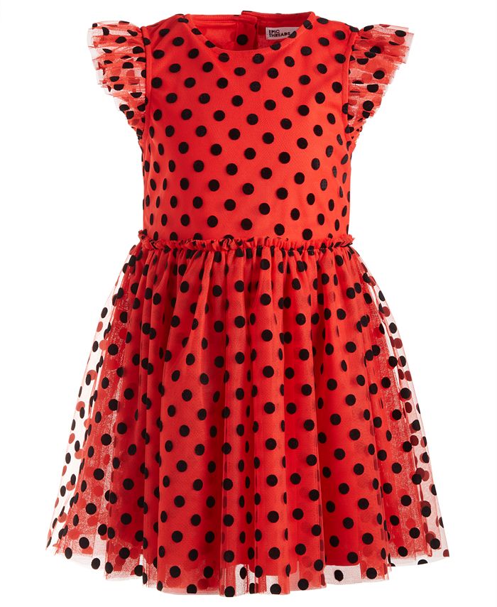 Epic Threads Toddler Little Girls Flocked Dot Tulle Dress