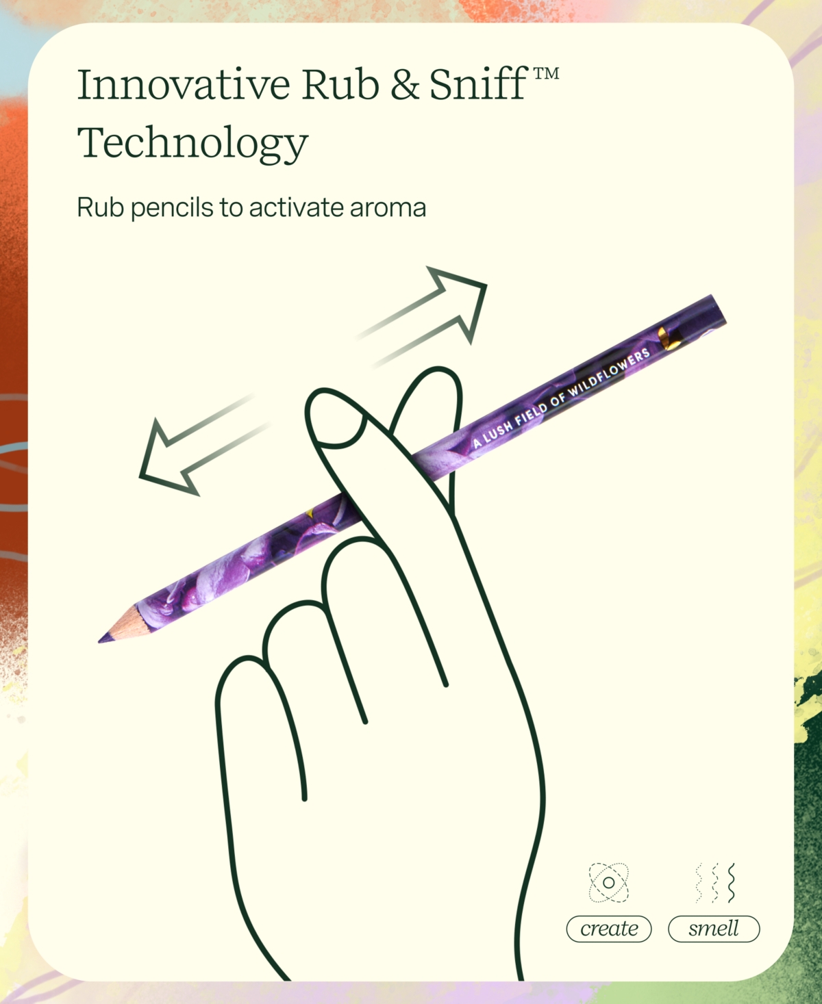 Lifelines Rub & Sniff Scented Colored Pencils - 10 Pack Infused with Essential Oil Blends