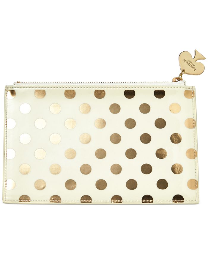 Kate Spade New York Pencil Pouch, Gold Dots - Macy's