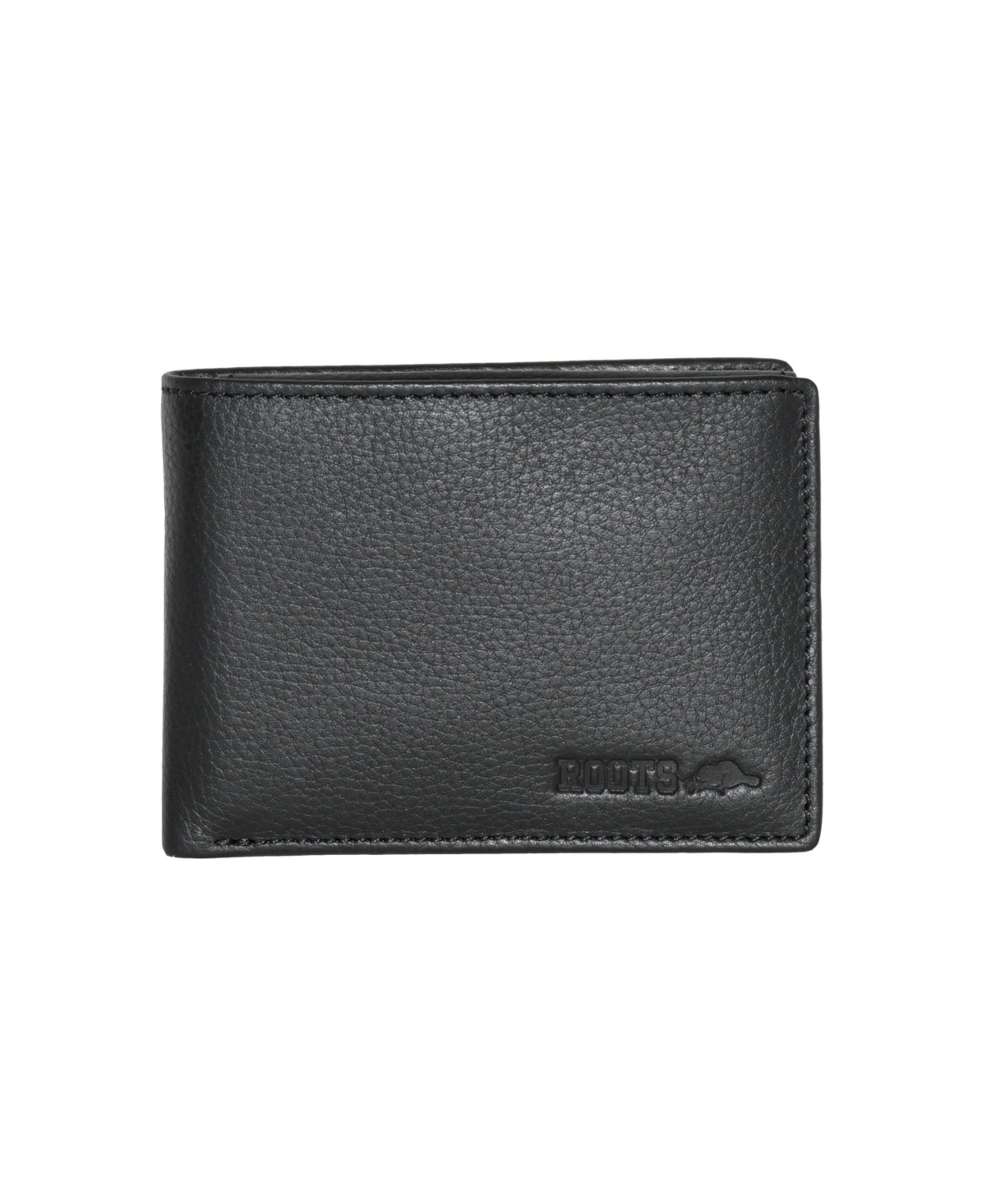 Men's Men Leather Slimfold Wallet with Removable Id - Black