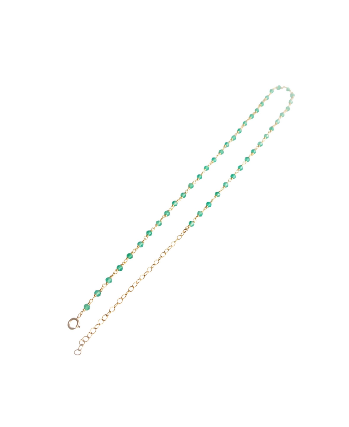 Hannah - Skinny bead choker necklace - Green