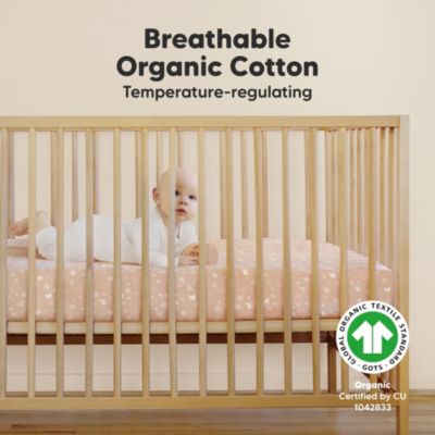 2pk Soothe Fitted Crib Sheets Neutral, Baby Crib Sheets, Fits Standard Nursery Baby Mattress