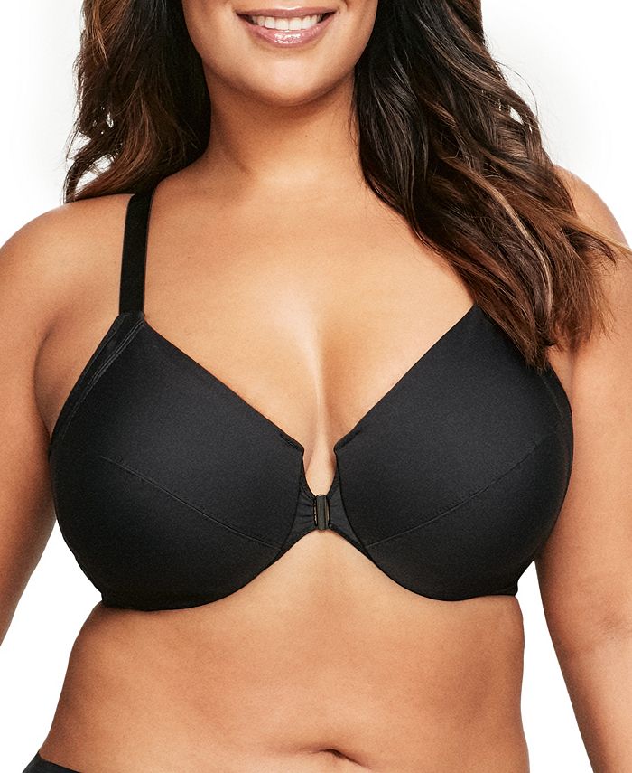 Glamorise Women's Plus Size Front Close Wonder Wire Bra with Smoothing Back  - Macy's