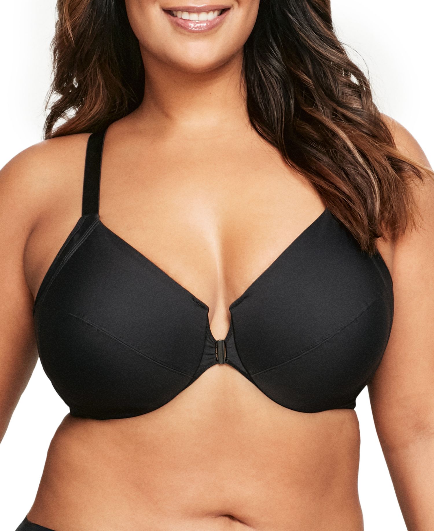 Women's Plus Size Front Close Wonder Wire Bra with Smoothing Back 1247