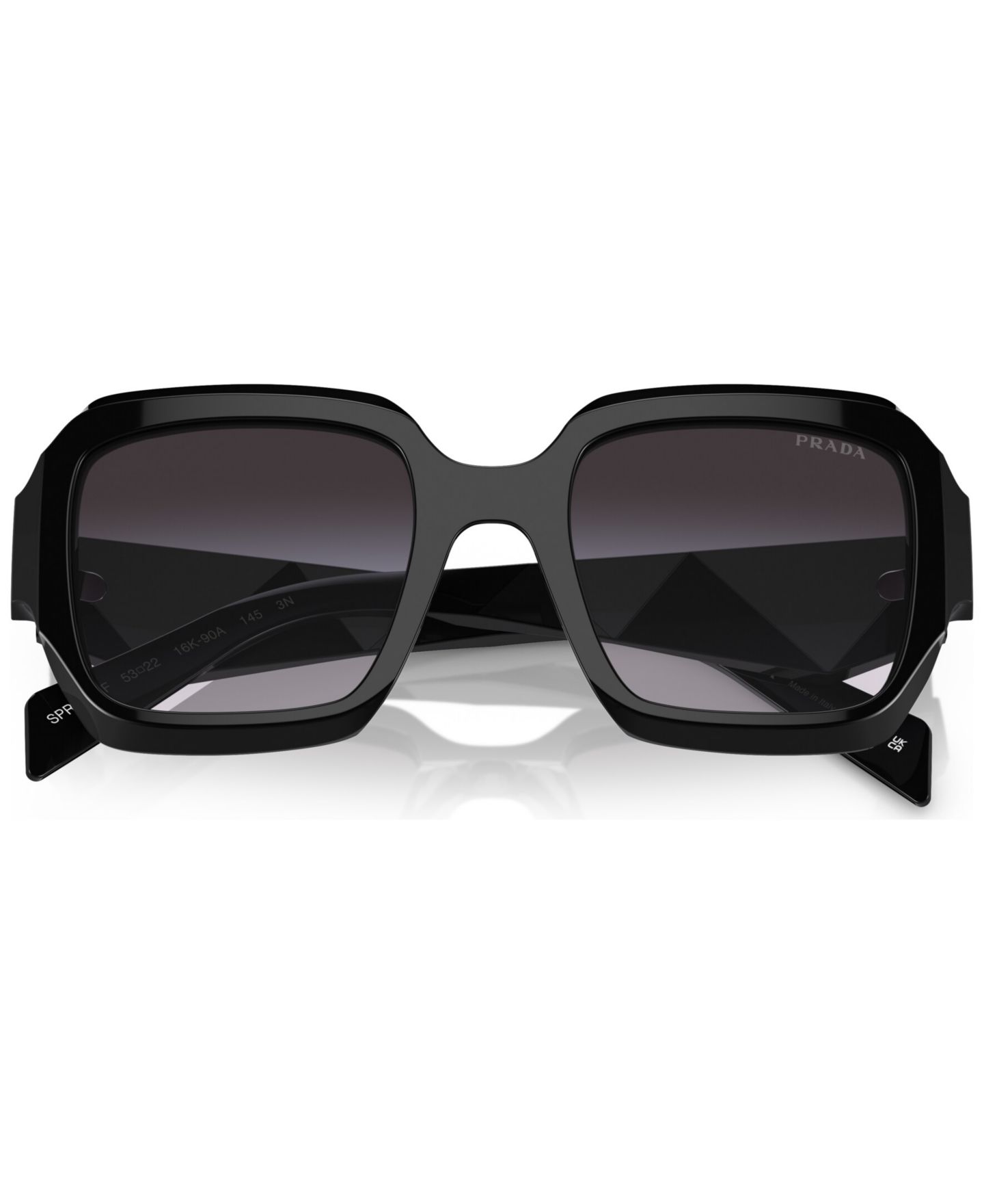 Женские солнцезащитные очки Prada Low Bridge Round Sunglasses, PR 28ZS, цвет: Чёрный — фото 5