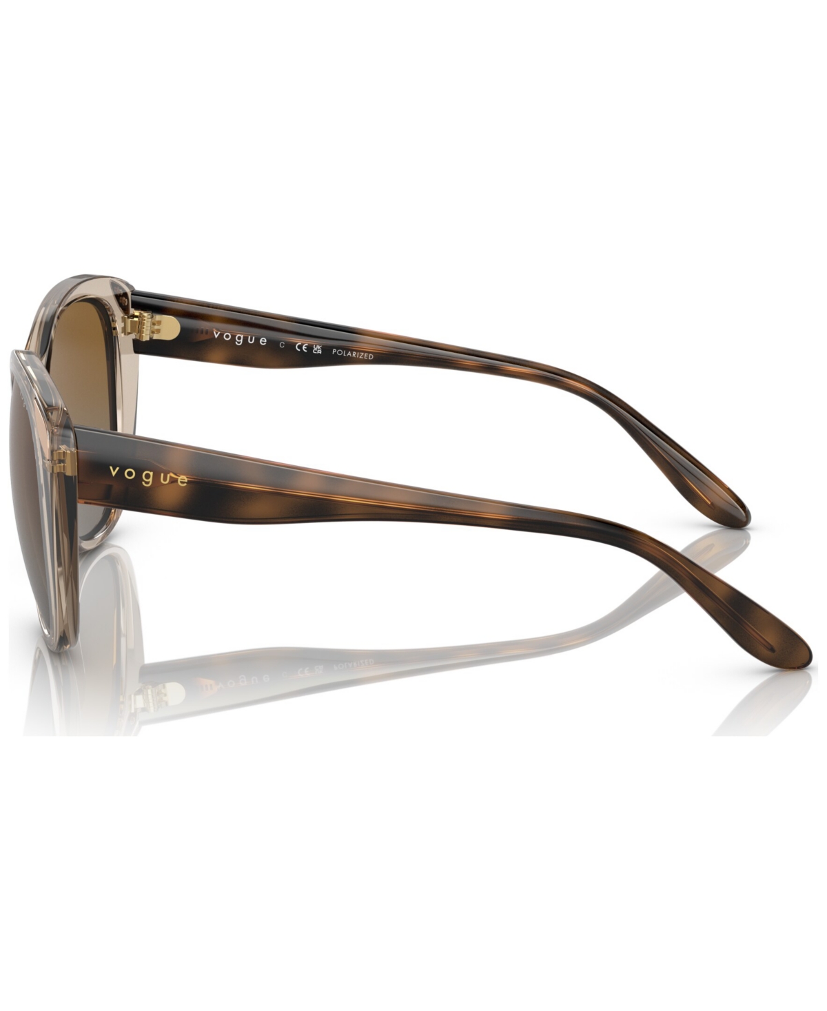 Shop Vogue Eyewear Women's Polarized Sunglasses, Vo5457s In Transparent Caramel