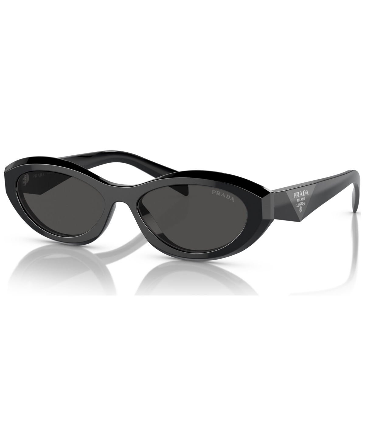Prada Women's Low Bridge Fit Sunglasses, Pr 26zsf In Black