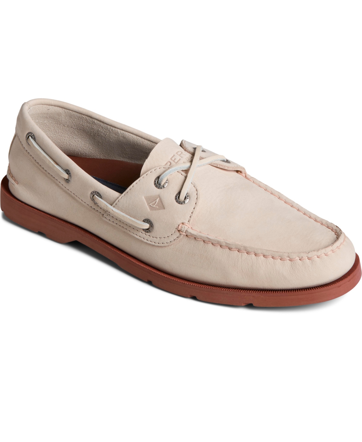 Sperry Men's Leeward 2-eye Slip-on Boat Shoes In Bone White