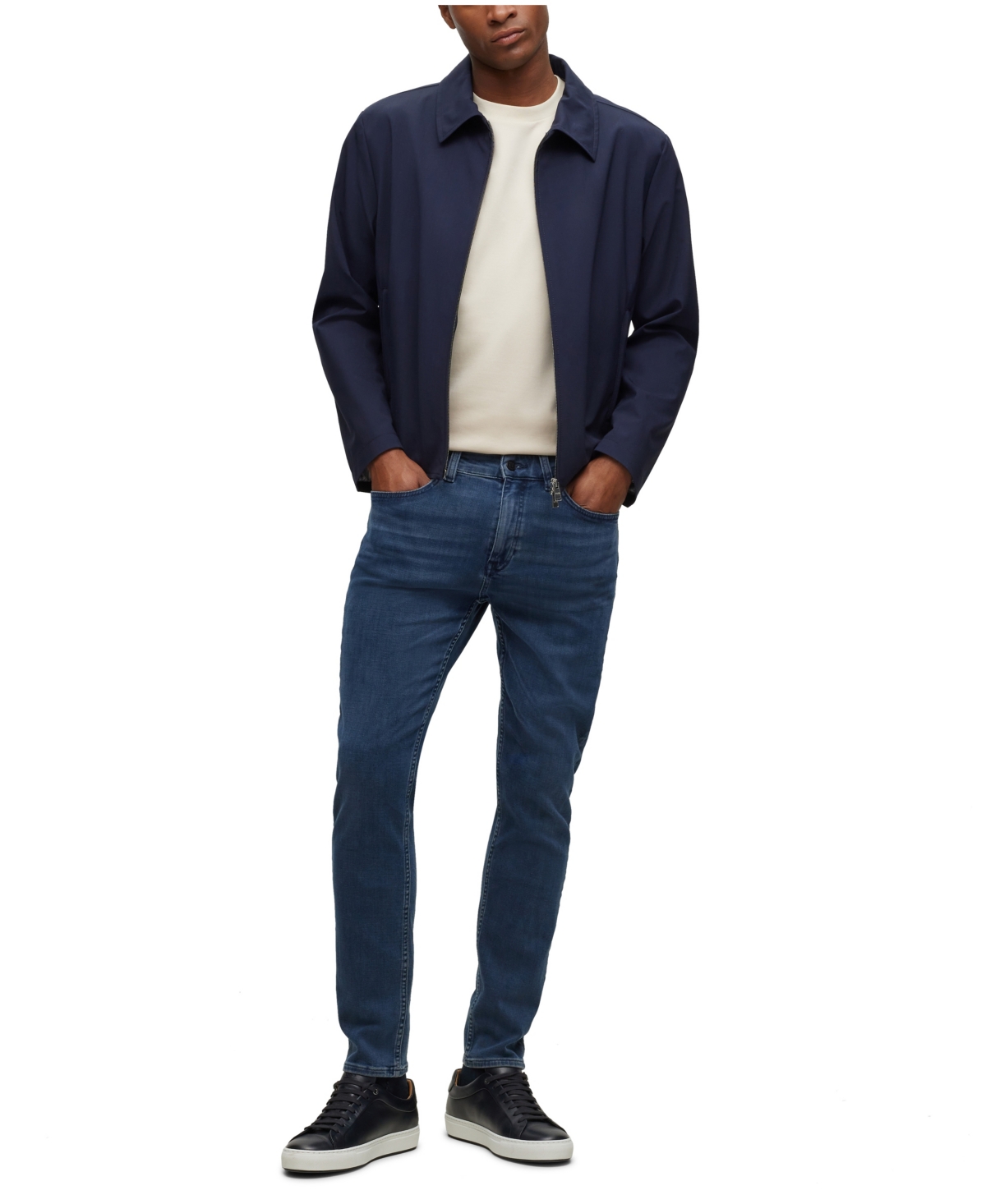 Shop Hugo Boss Boss By  Men's Denim Slim-fit Jeans In Navy