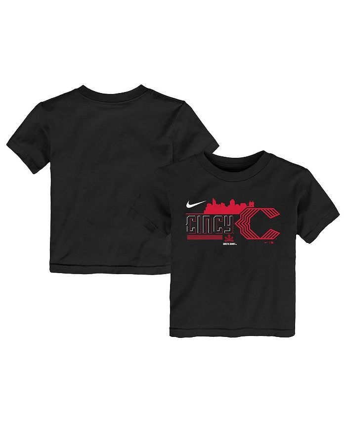 Nike Black Cincinnati Reds 2023 City Connect Short Sleeve Pullover Hoodie  for Men
