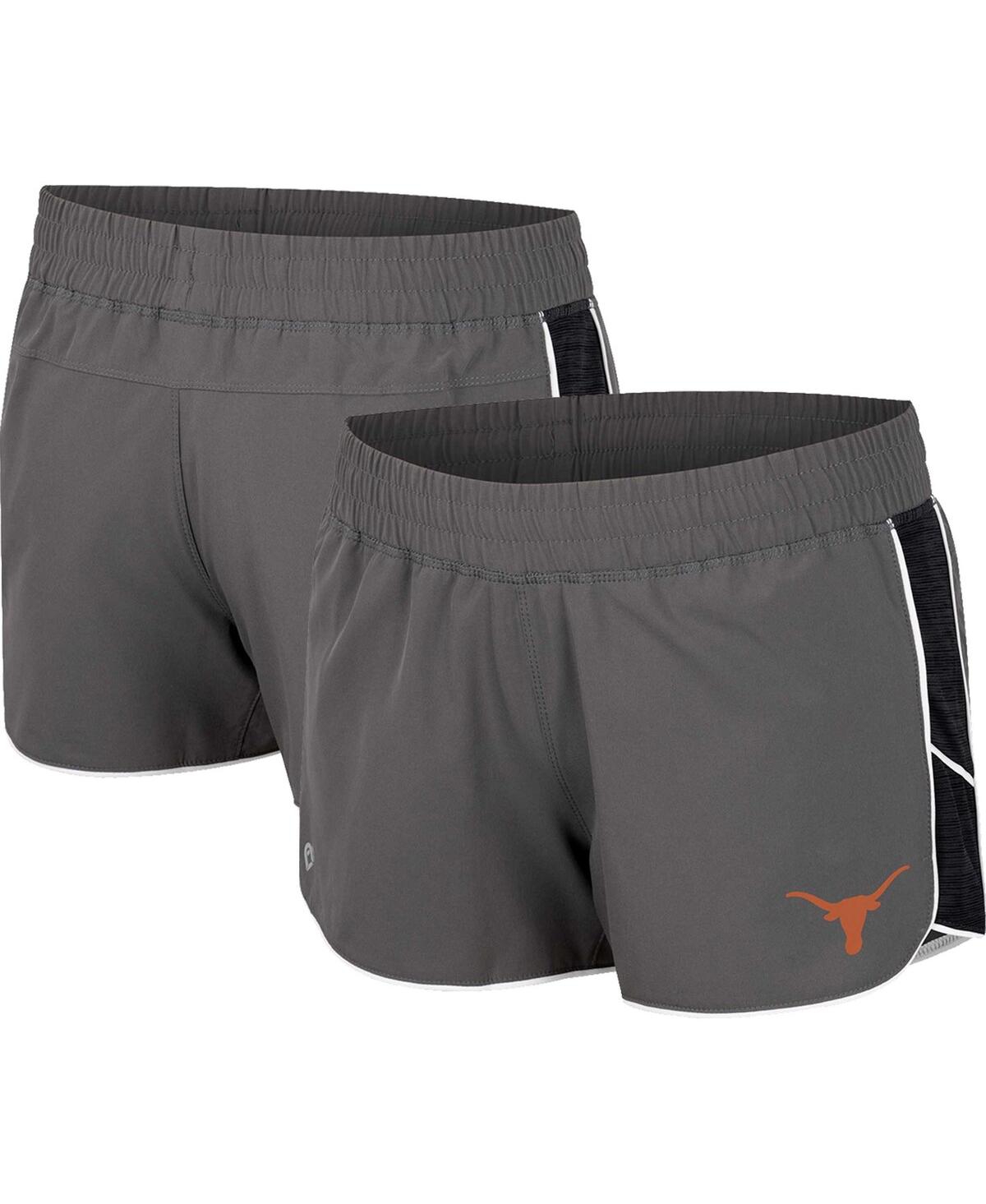 COLOSSEUM WOMEN'S COLOSSEUM GRAY TEXAS LONGHORNS PULL THE SWITCH RUNNING SHORTS