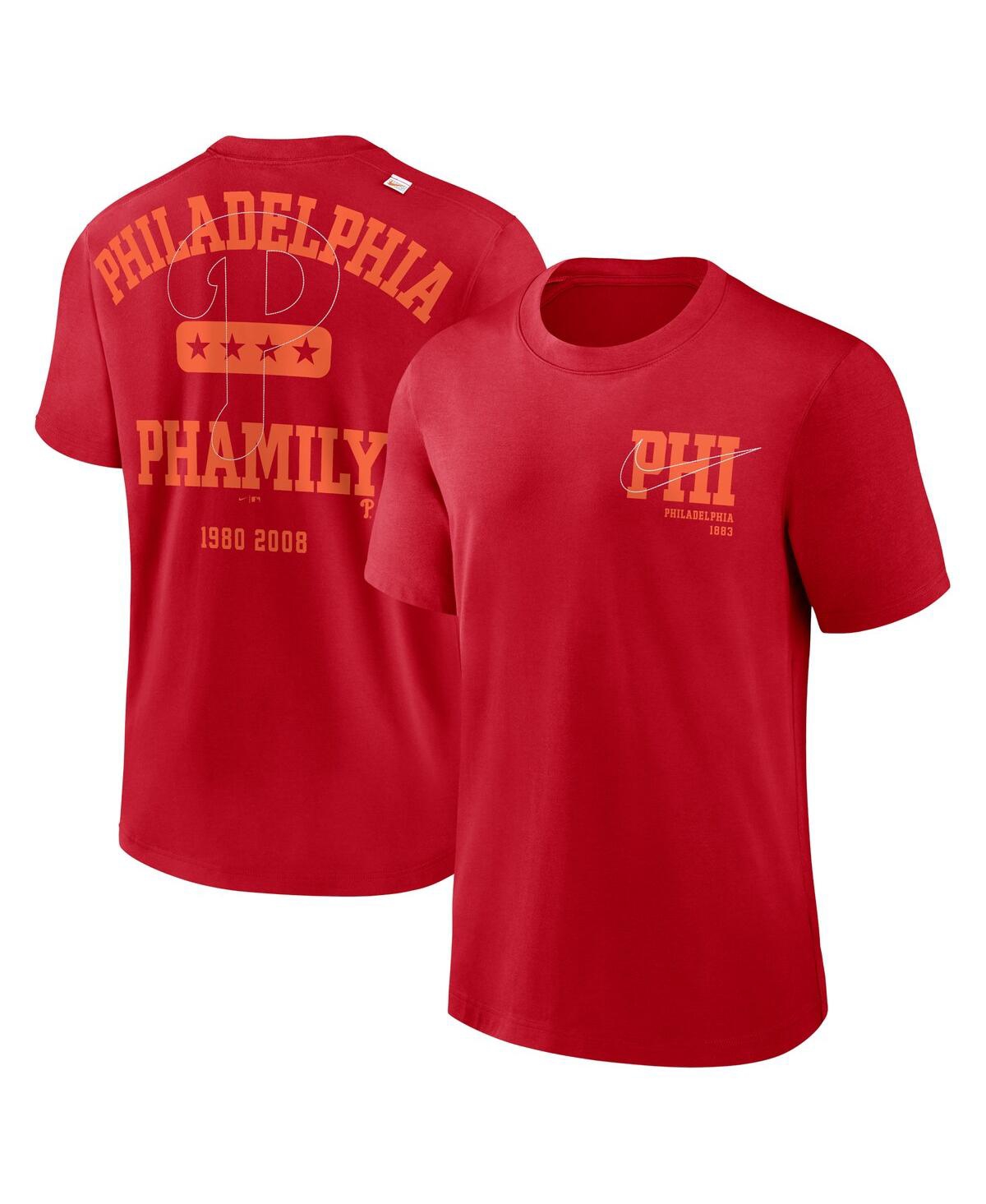 Shop Nike Men's  Red Philadelphia Phillies Statement Game Over T-shirt