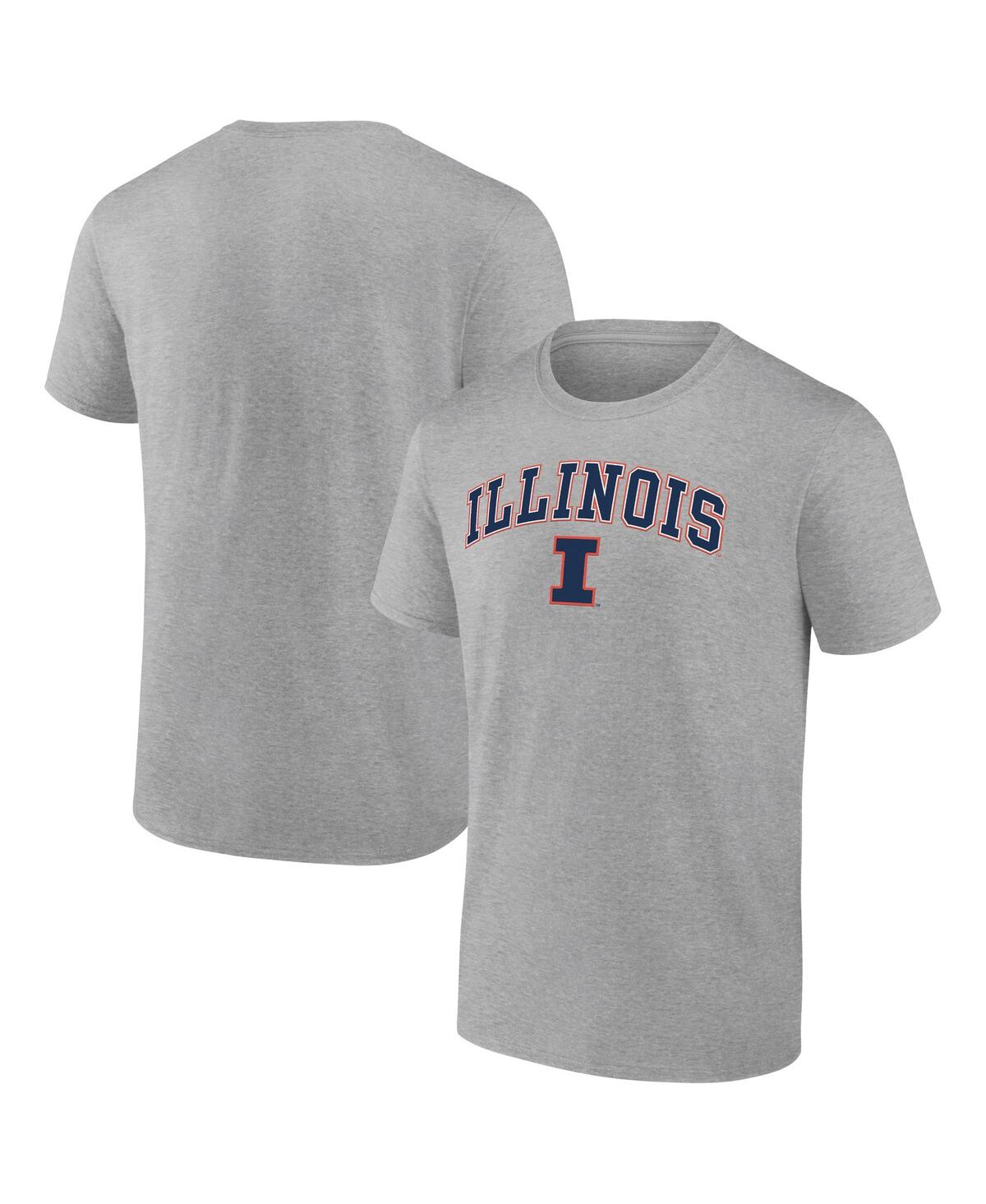 Fanatics Men's  Steel Illinois Fighting Illini Campus T-shirt