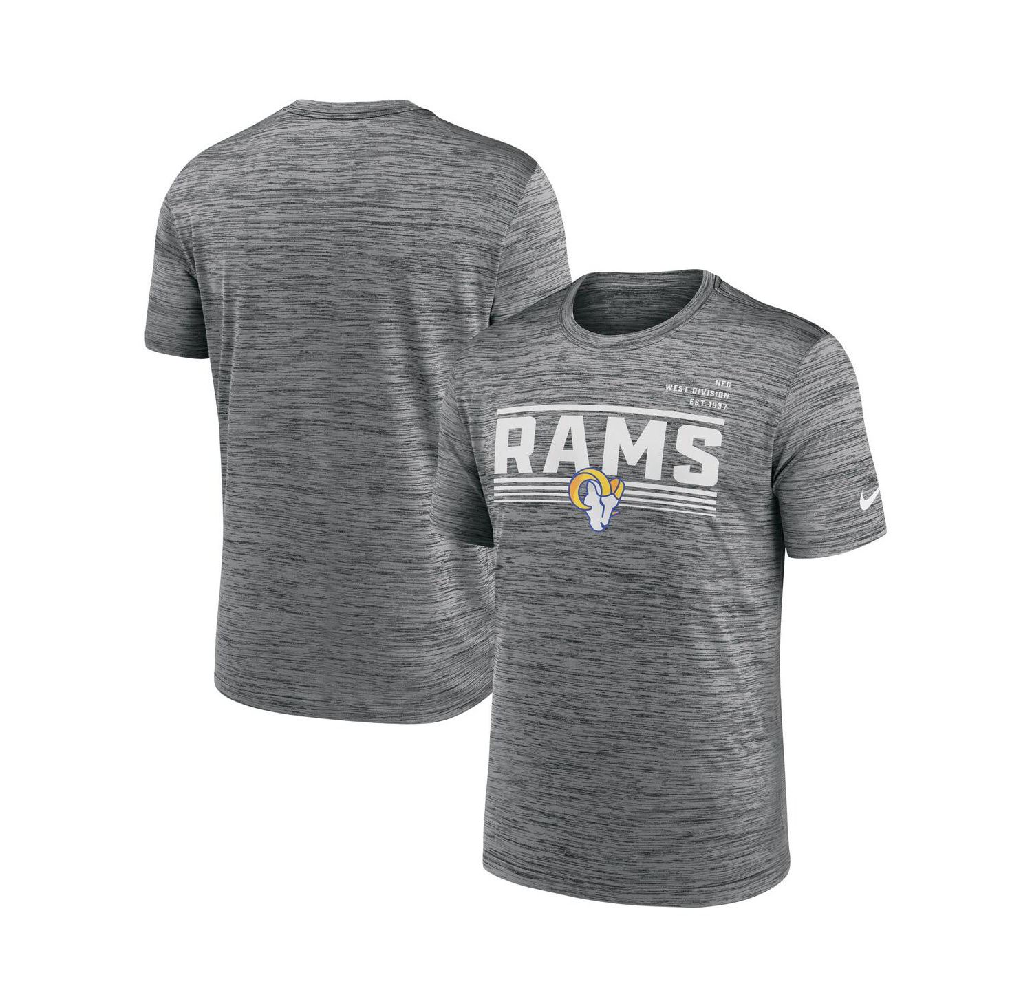 Men's Gray Los Angeles Rams Yardline Velocity Performance T-shirt