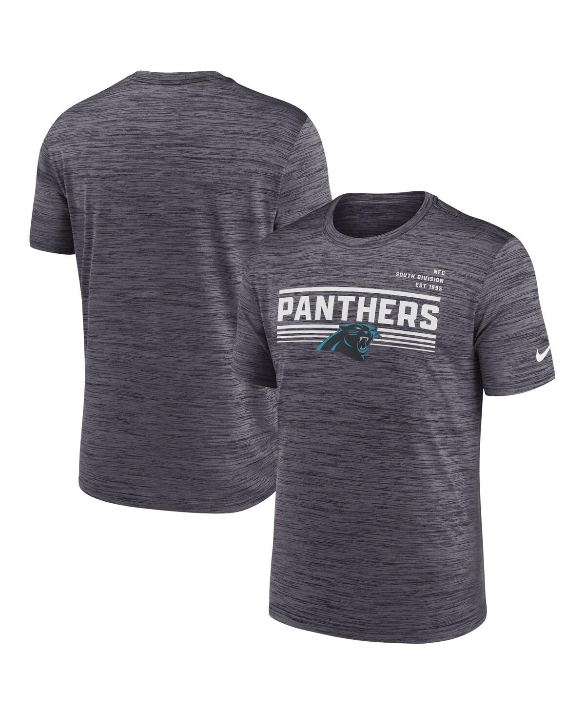 Shop Nike Men's  Anthracite Carolina Panthers Yardline Velocity Performance T-shirt