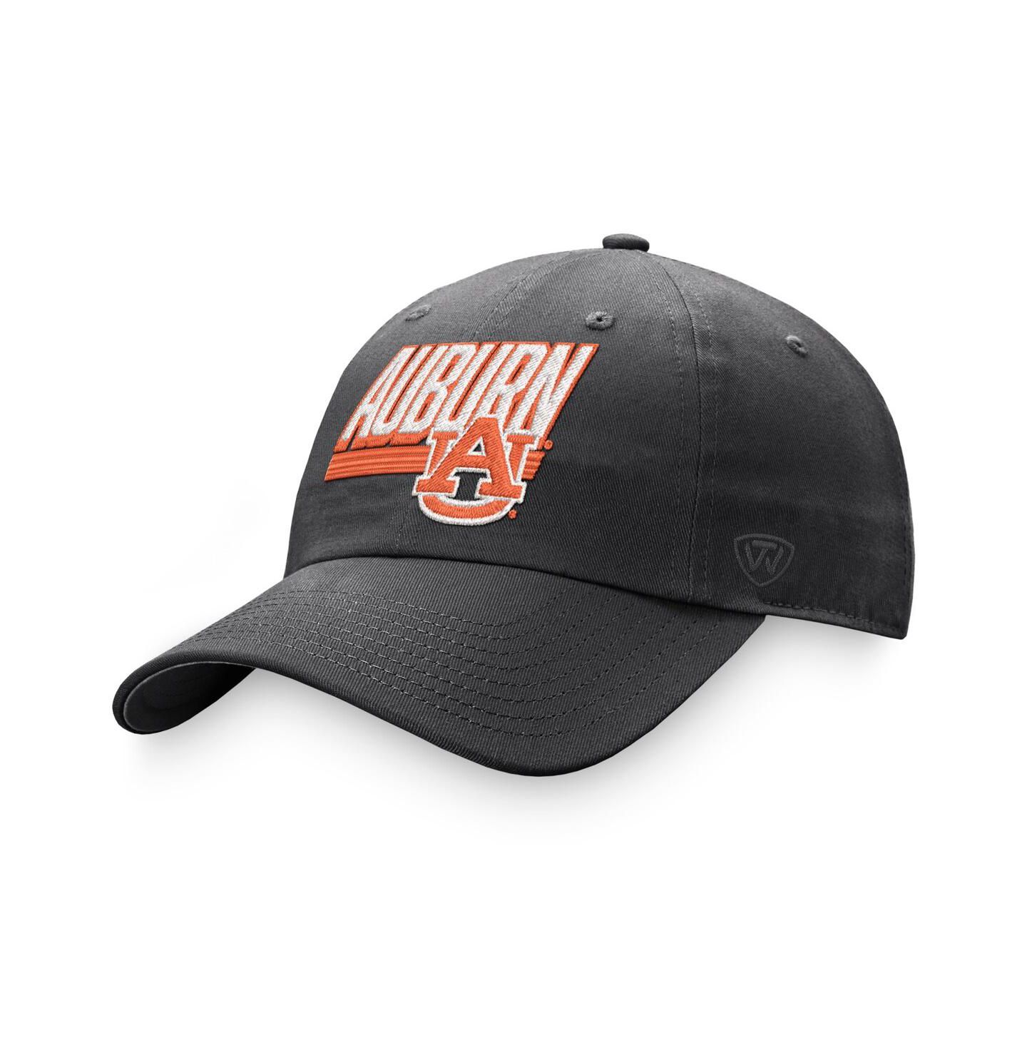 Мужская кепка Top of the World Charcoal Auburn Tigers Slice Adjustable Hat — фото 2