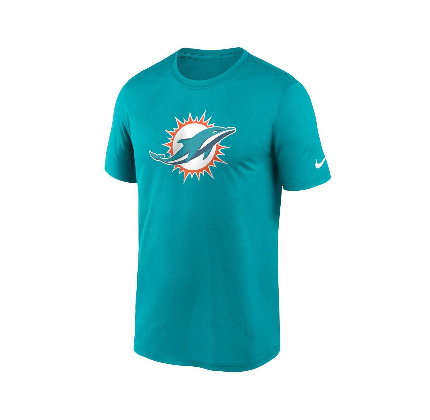Men's Aqua Miami Dolphins Legend Logo Performance T-shirt