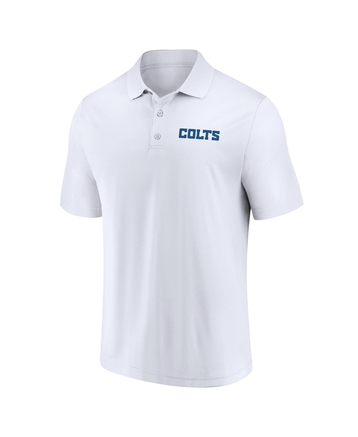 Shop Fanatics Men's  Royal, White Indianapolis Colts Dueling Two-pack Polo Shirt Set In Royal,white