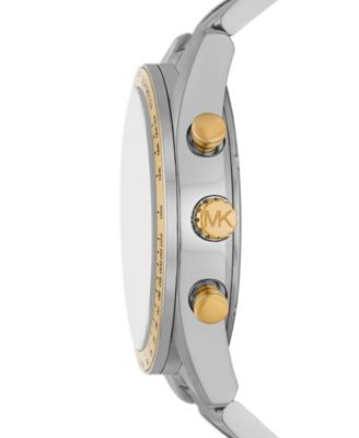 Men's Warren Quartz Chronograph Silver-Tone Stainless Steel Watch 42mm