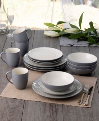 Colorwave Coupe 16 Pc. Dinnerware Set, Service for 4
