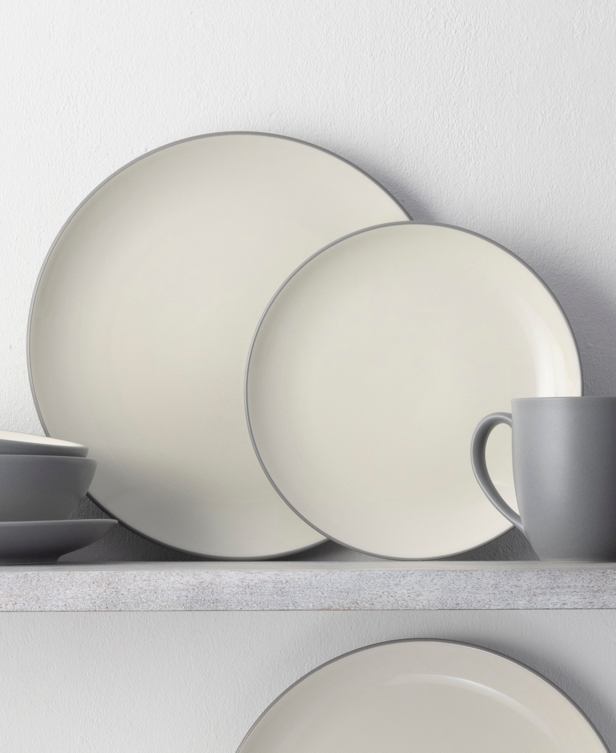 Noritake Colorwave Coupe 16 Pc. Dinnerware Set, Service For 4 In Slate