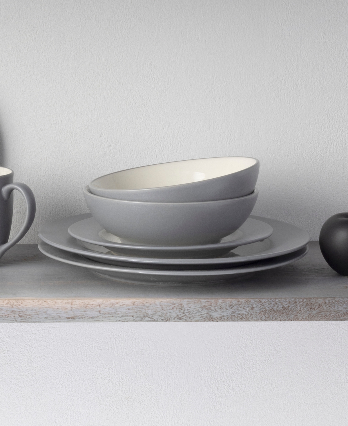 Noritake Colorwave Rim 16-pc. Dinnerware Set, Service For 4 In Gray