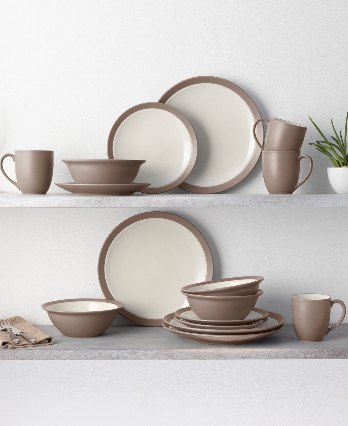 Noritake Colorwave Curve 16 Pc. Dinnerware Set, Service For 4 In Clay