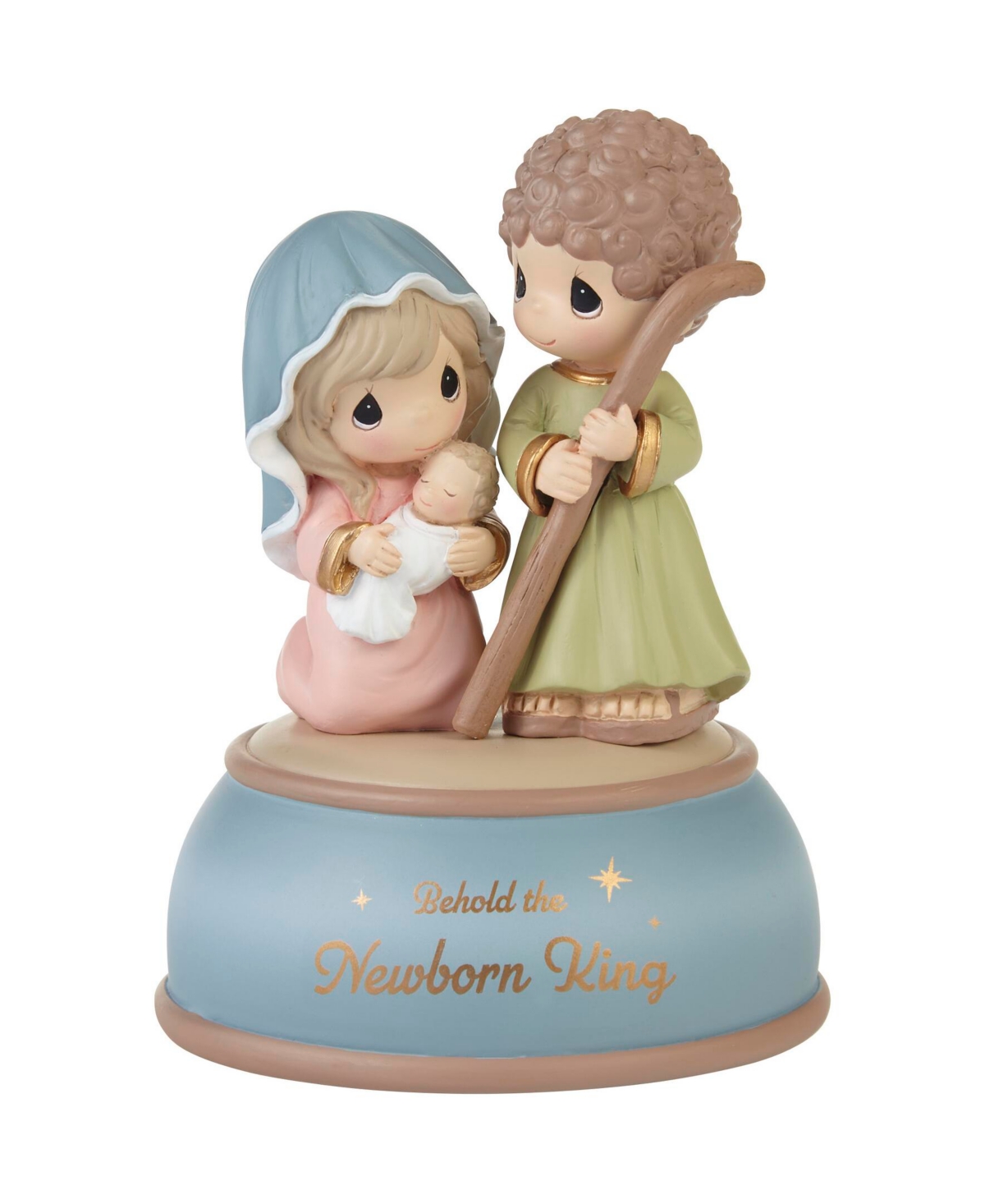 Precious Moments Behold The Newborn King Resin Musical In Multicolored