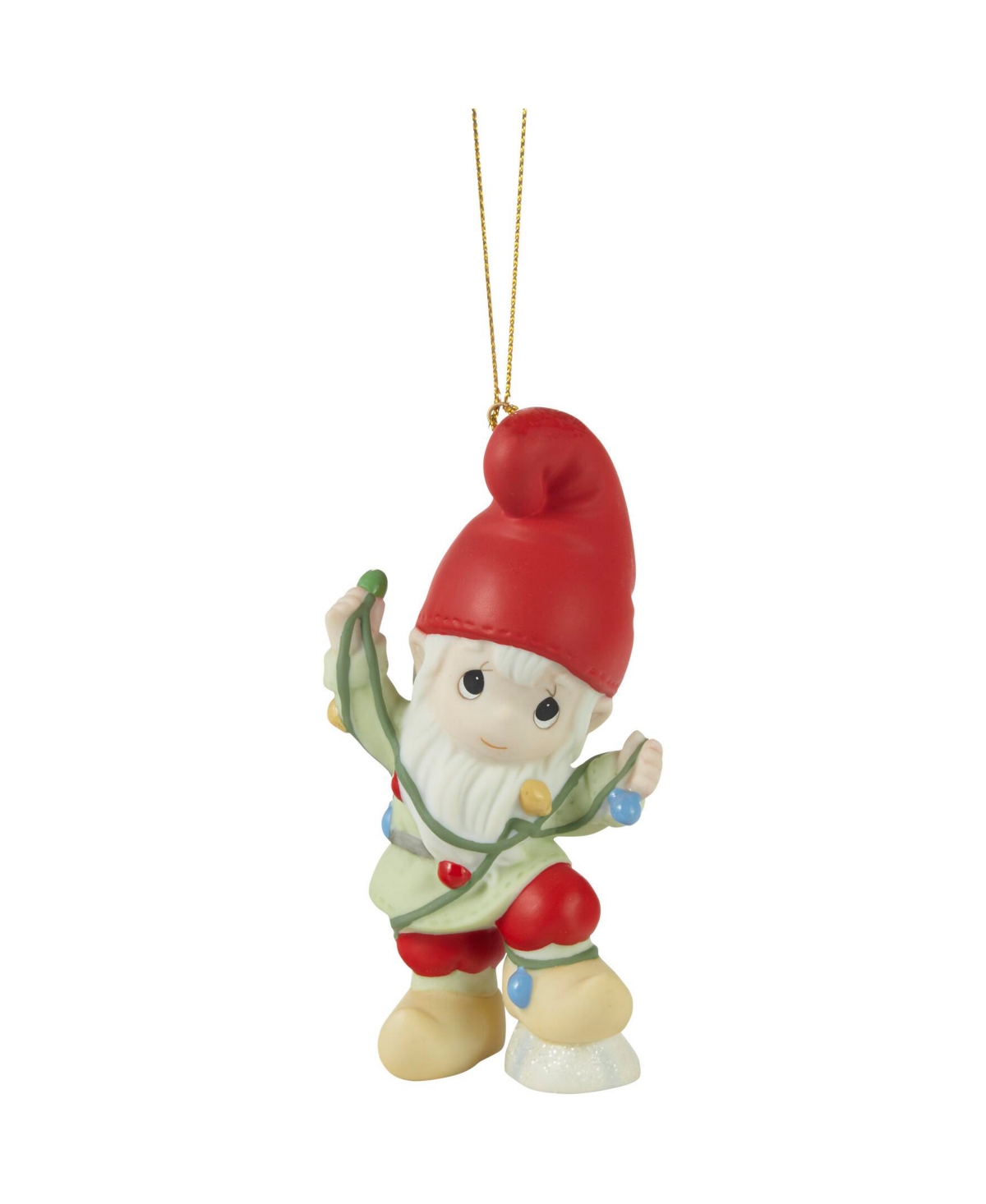Precious Moments Gnome Worry, Be Happy Porcelain Ornament In Multicolored