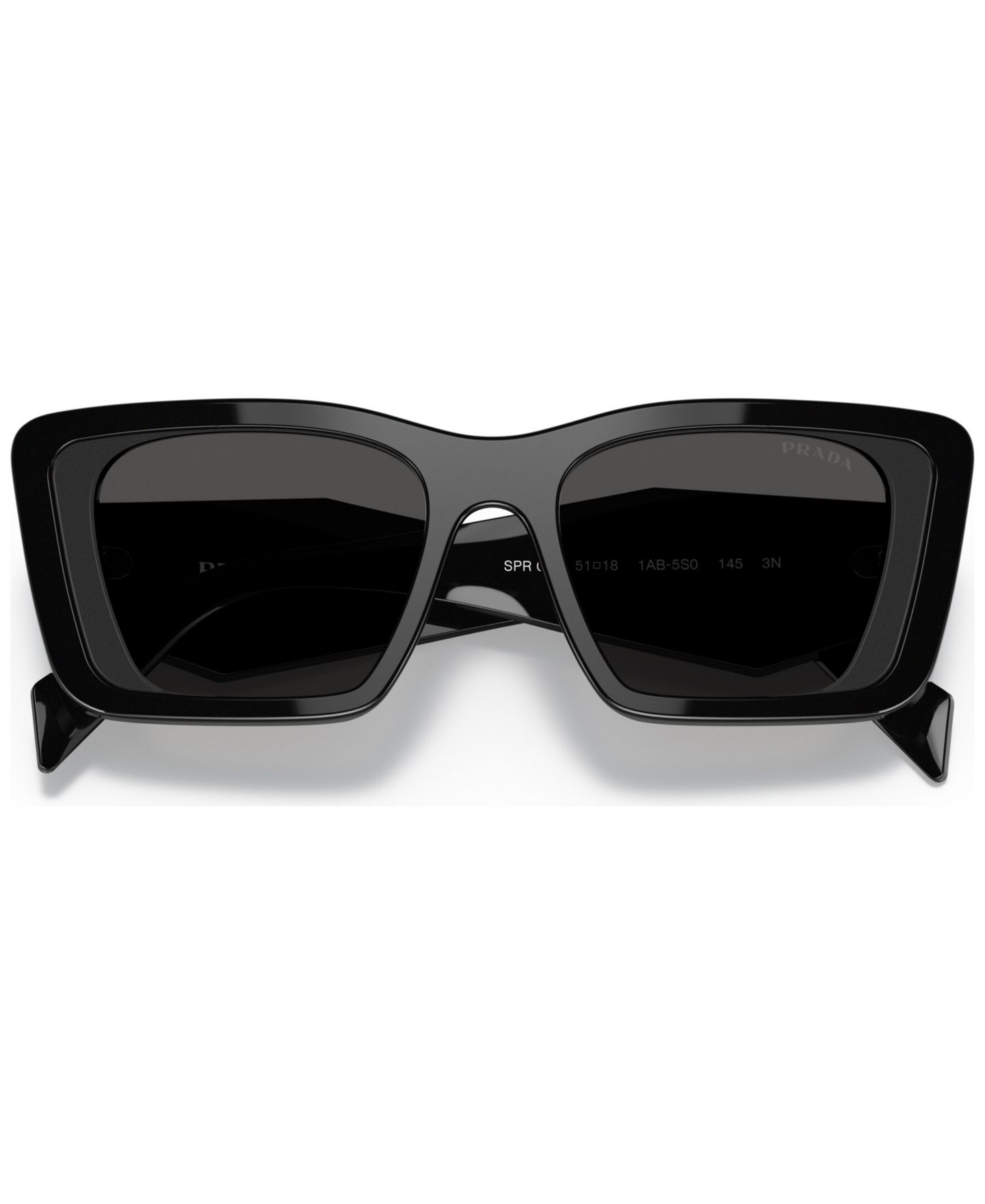 Женские солнцезащитные очки PRADA Symbole Butterfly Sunglasses, PR 08YS, цвет: Чёрный / Тёмный серый — фото 5