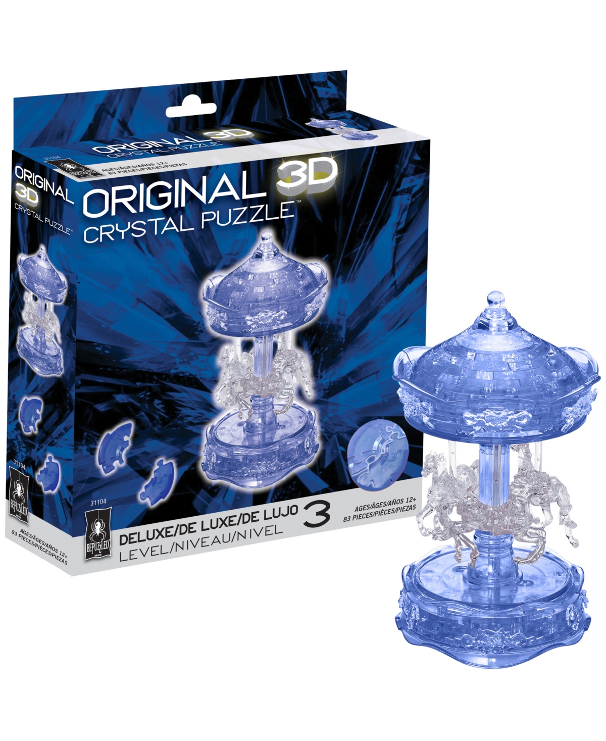 Shop University Games Bepuzzled 3d Crystal Puzzle Carousel, 83 Pieces In No Color
