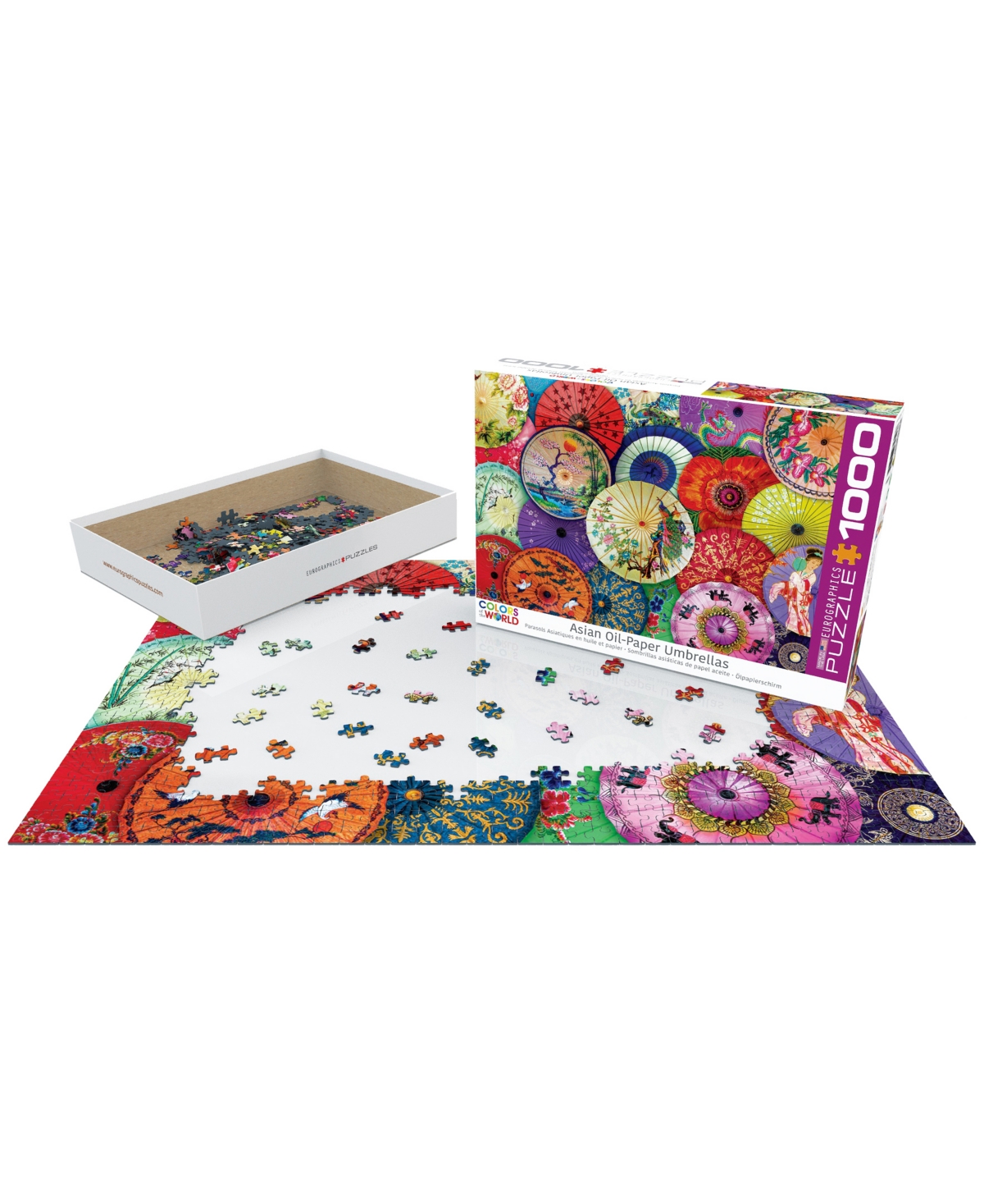 Shop University Games Eurographics Incorporated Colors Of The World Asian Oil-paper Umbrellas Jigsaw Puzzle, 1000 Pieces In No Color