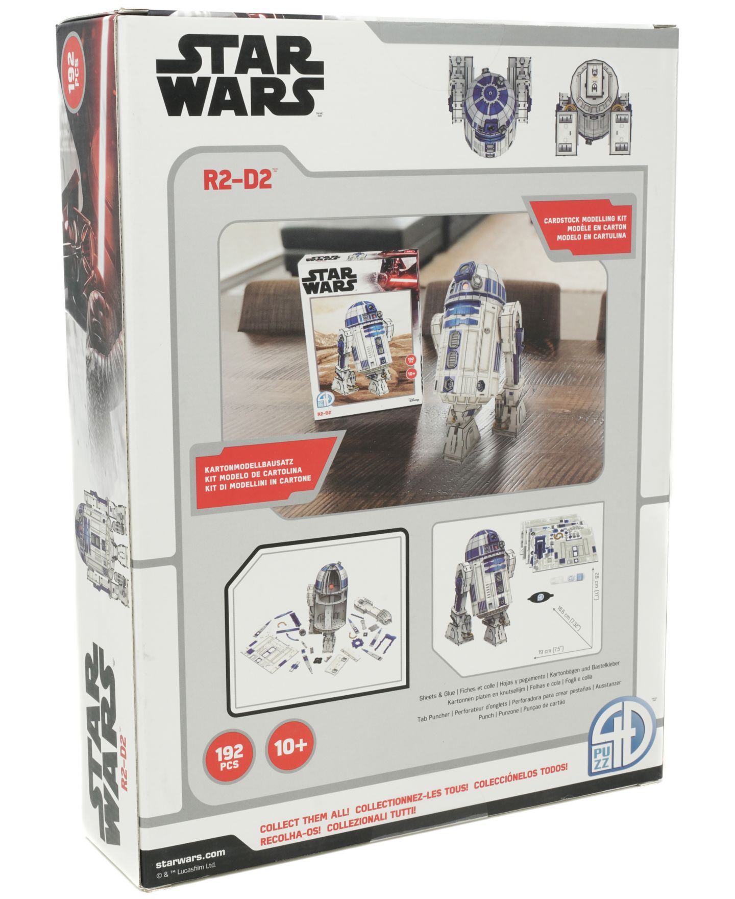 Детские конструкторы 4D Cityscape Star Wars R2-D2 Paper Model 192-Piece Puzzle, Ages 10+ — фото 2