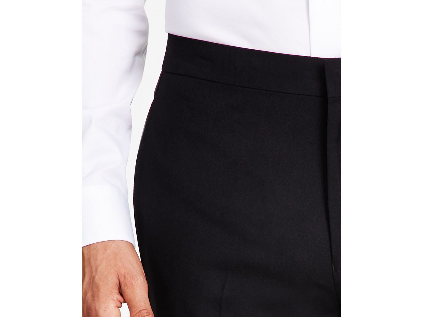 Мужские брюки Alfani Slim-Fit Stretch Black Tuxedo, цвет: Чёрный — фото 9