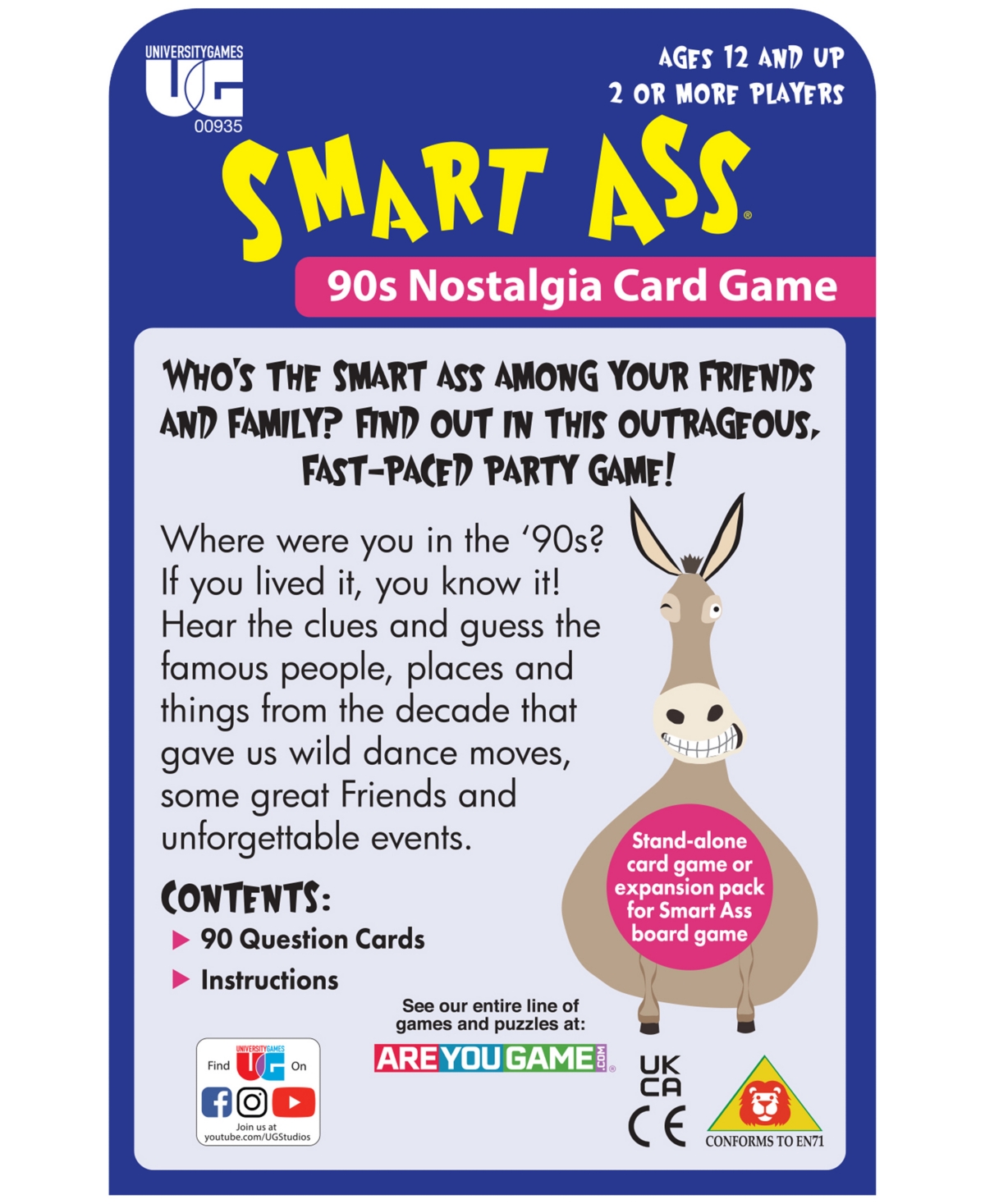 Shop University Games Smart A** 90s Nostalgia Card Game In No Color