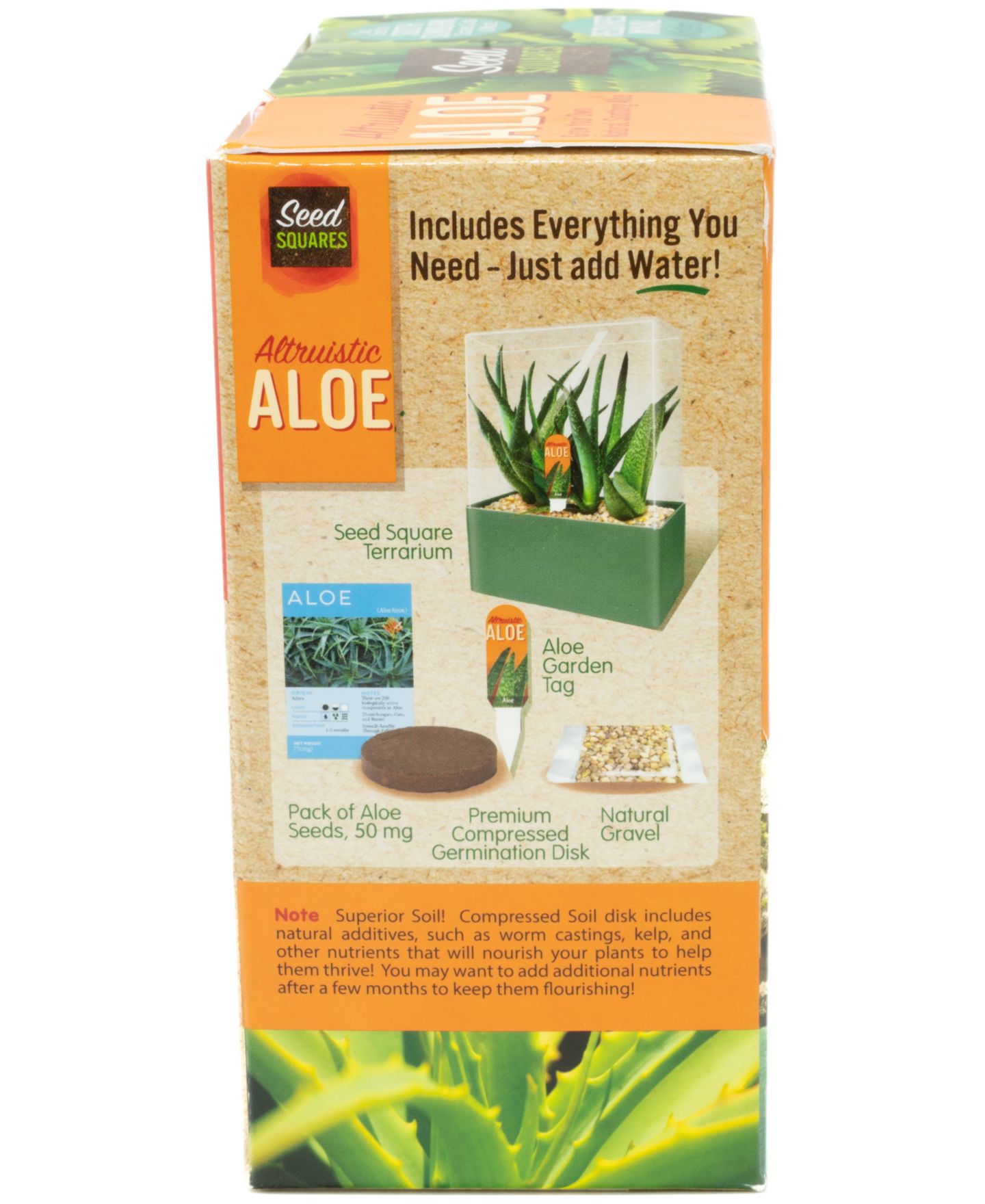 Детские игрушки Areyougame Seed Squares Altruistic Aloe Plant Growing Kit, Ages 4+ — фото 5