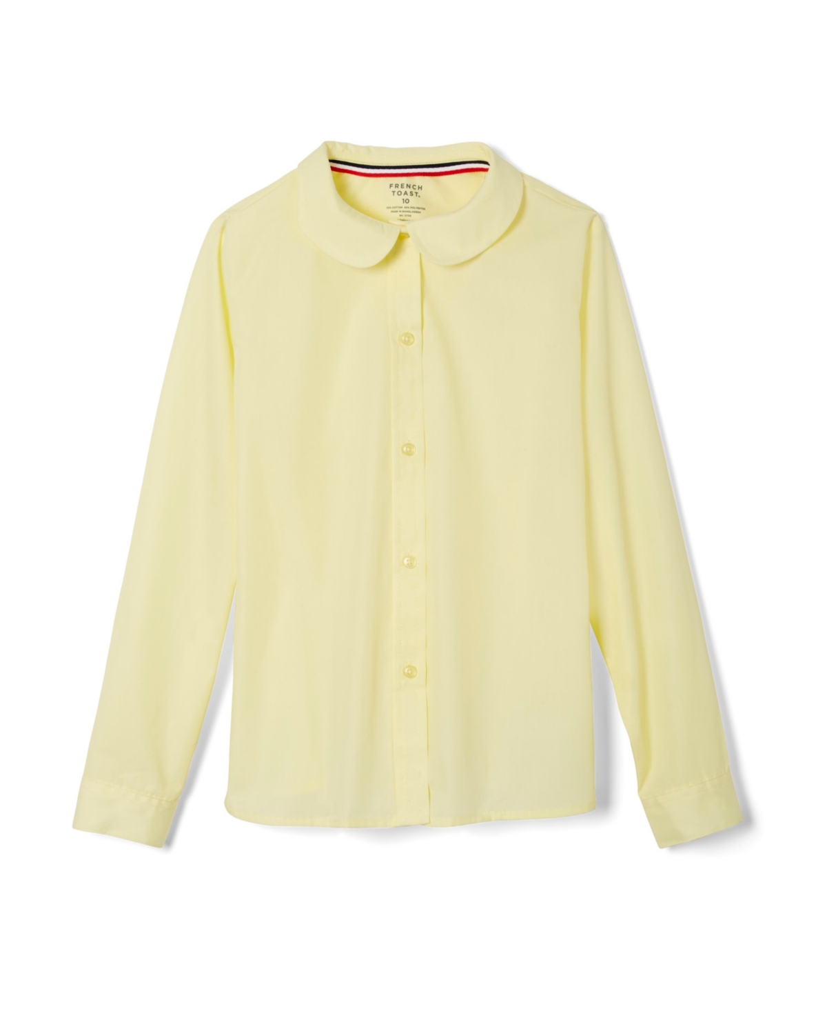French Toast Toddler Girls Long Sleeve Modern Peter Pan Collar Blouse