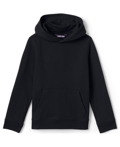 Худи Lands' End School Uniform Kids Hooded Pullover Sweatshirt для девочек, цвет: Чёрный