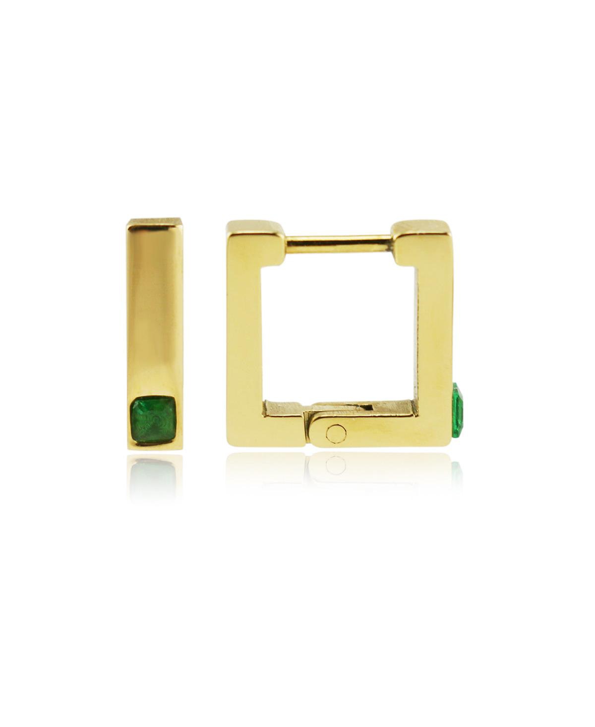Raine Square Huggie Earrings - Gold
