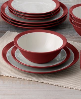 Colorwave Curve 16 Pc. Dinnerware Set, Service for 4