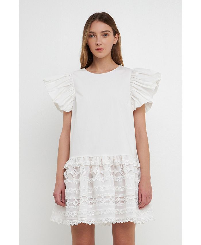 endless rose Women's Mixed Media Mini Dress Macy's