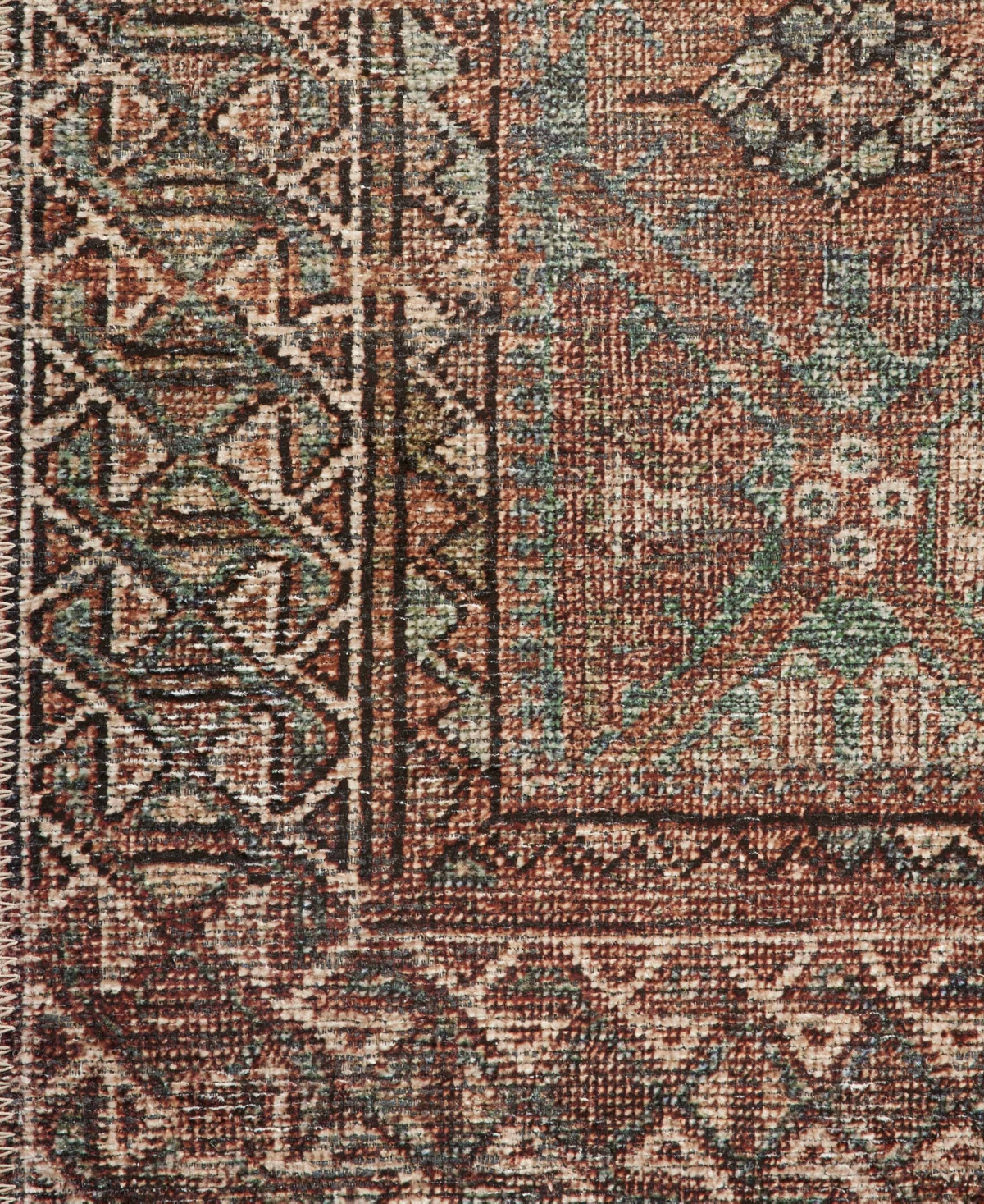 Amber Lewis Loloi Billie Bil-04 Area Rug - Rust