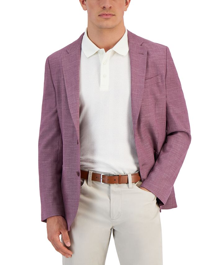 Nautica Men's ModernFit Active Stretch Solid Pink Sport Coat Macy's
