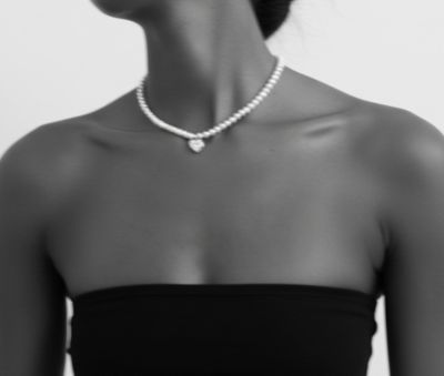 7–8mm Baroque Freshwater Pearl Necklace with Gold Plated Heart Pendant