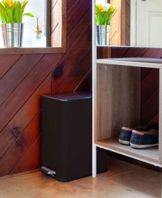 10L / 2.6 Gallon Slim Step Can - Shiny Black